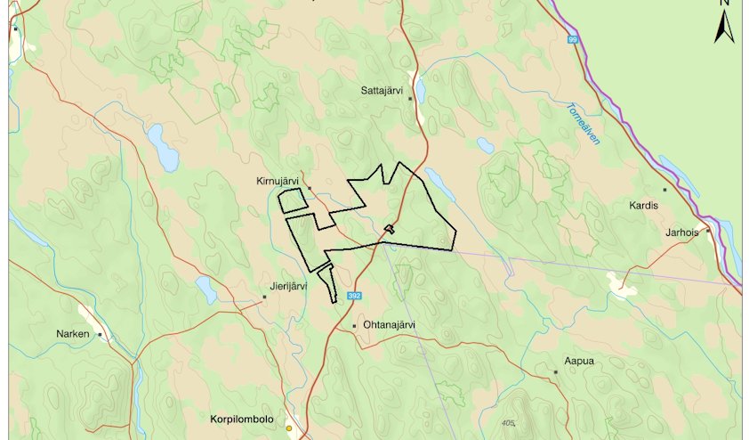 Karta över utredningsområde Karta över utredningsområde