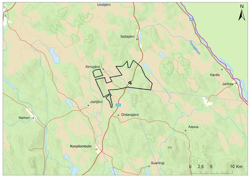 Karta över utredningsområde
