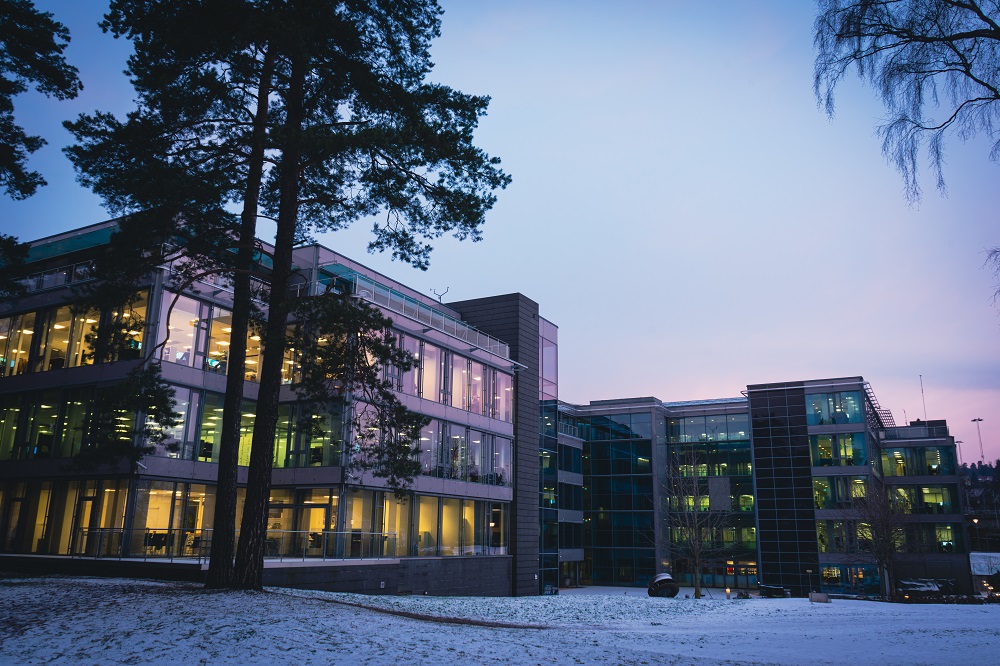 a building with many windows